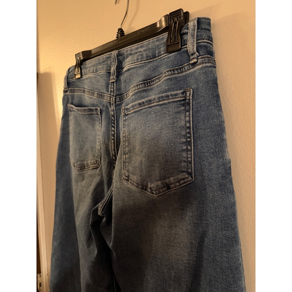 Kut from the Kloth Meg Wide Leg Jeans Medium Wash Seam Front Denim Size 6 - Picture 6 of 7